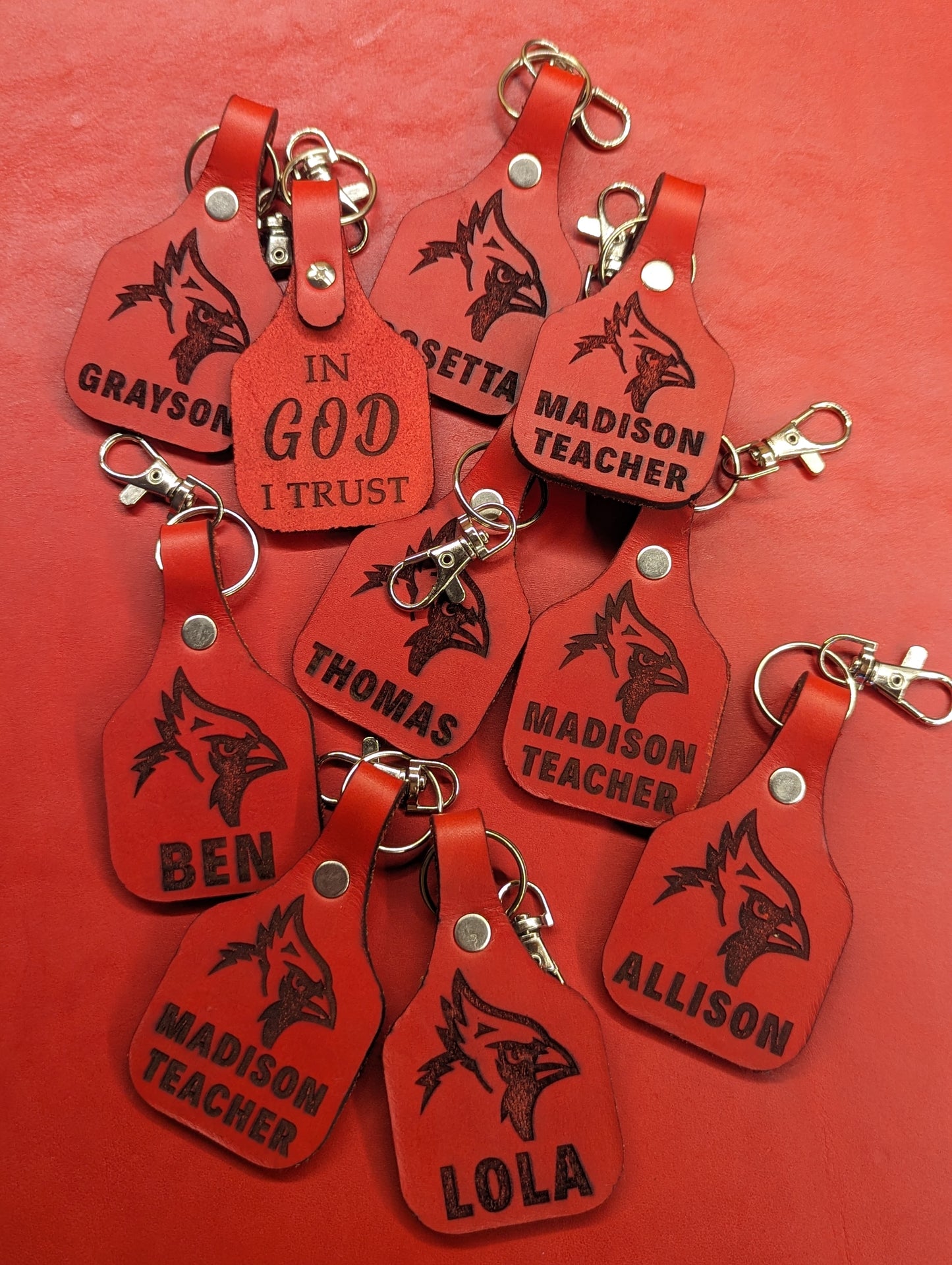 Custom School Keychains/Bag Tags