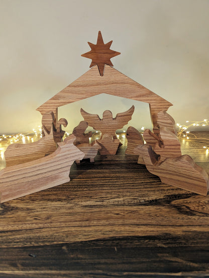 Custom Made Wood Nativity Scene