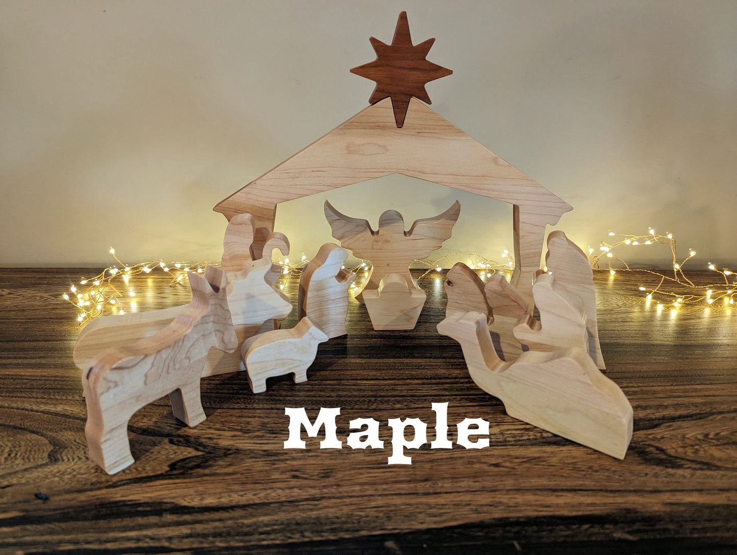 Custom Made Wood Nativity Scene