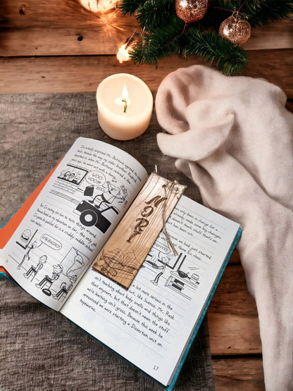 Personalized Wood Bookmark: Craft Your Story, One Page at a Time!