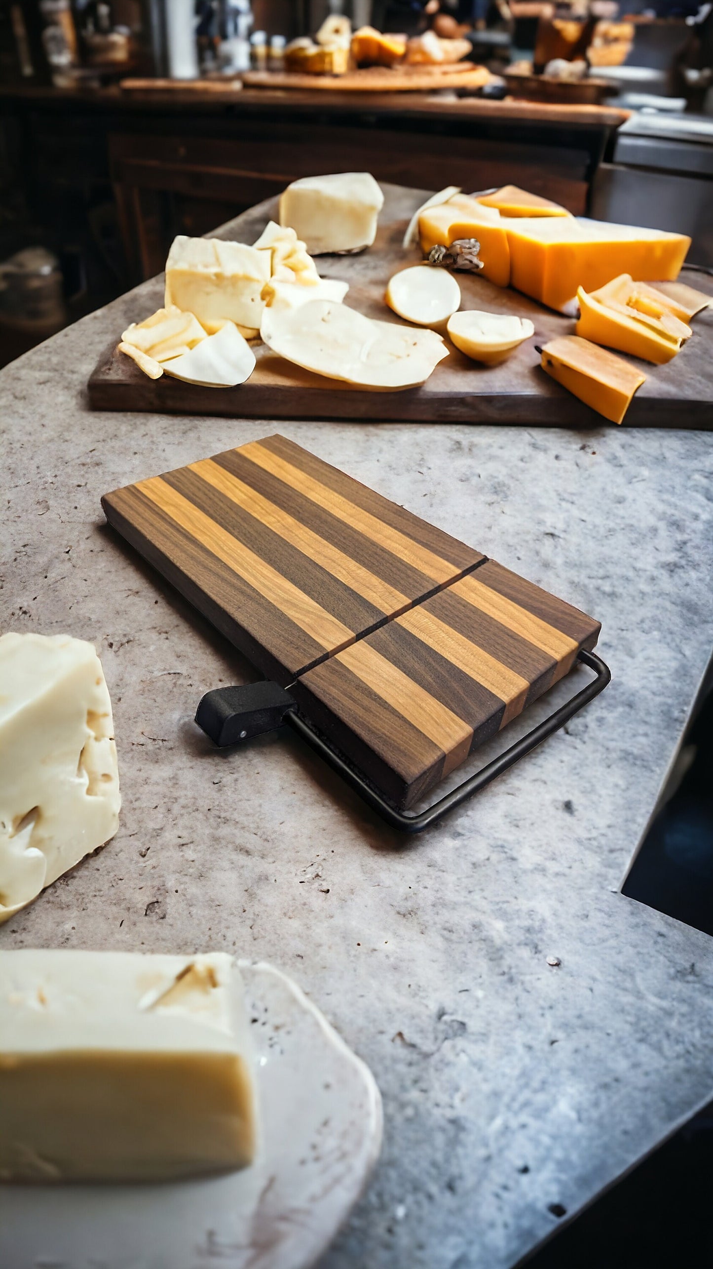 Handcrafted Walnut Cheese Slicer - Slice with Style!